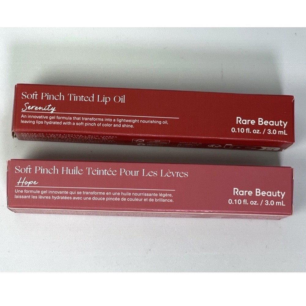 Rare Beauty 2 Soft Pinch Tinted Lip Oil Hope & Serenity Each 0.10 oz. AUTH NIB